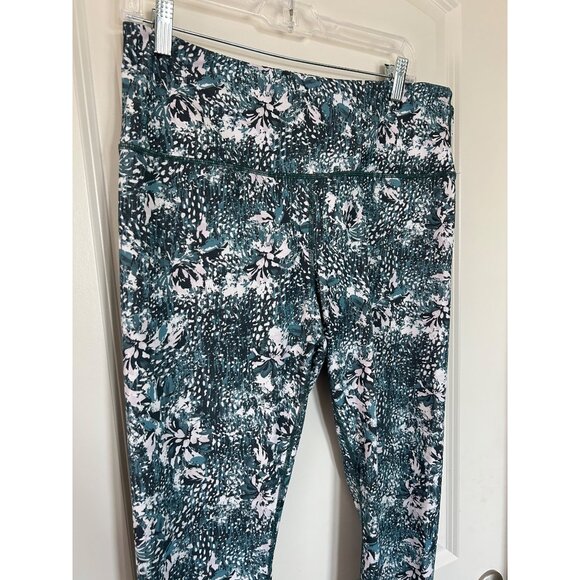 Gaiam Womens High-Waisted Floral Print Leggings XL - Picture 3 of 8